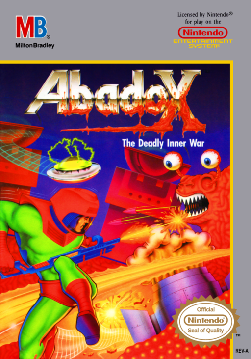 Abadox - The Deadly Inner War (USA) box art